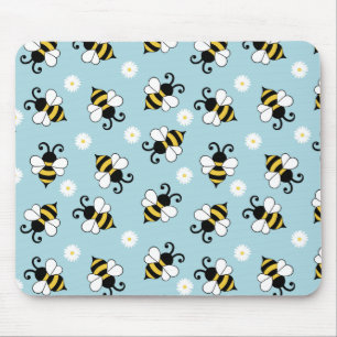 Niedliche Bienen und Blume Mousepad