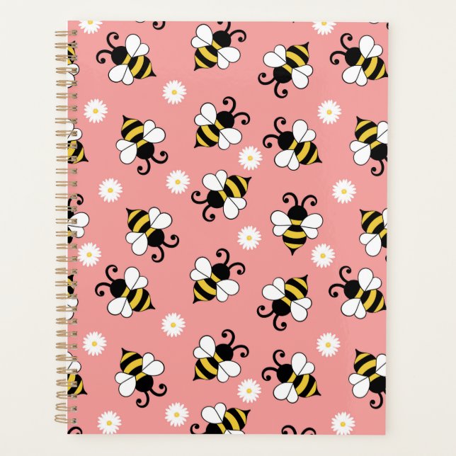 Niedliche Bienen und Blume Planer (Vorderseite)
