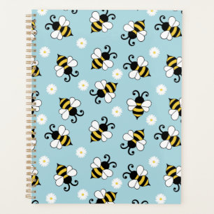 Niedliche Bienen und Blume Planer