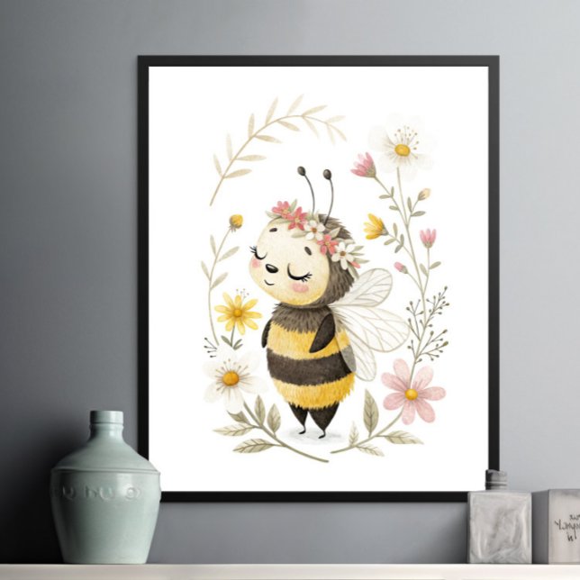 Niedliche Bienen und Blume Poster (Von Creator hochgeladen)