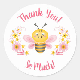 Niedliche BienenBaby-Dusche Danke, Aufkleber