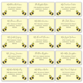 Niedliche Bienenindividueller Lieferadresse Kinder Aufkleber