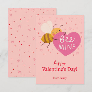 Niedliche Bienenkids-Klasse Valentine-Karte Einladung