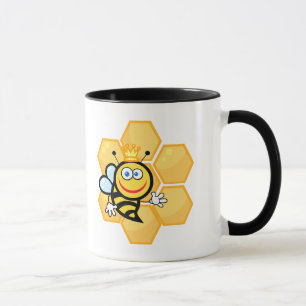 niedliche Bienenkönigin und Bienenstock Tasse