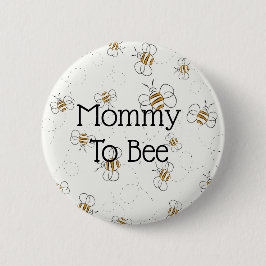 Niedliche Bienenmuster-Mommy zum Baby-Duschknopf Button