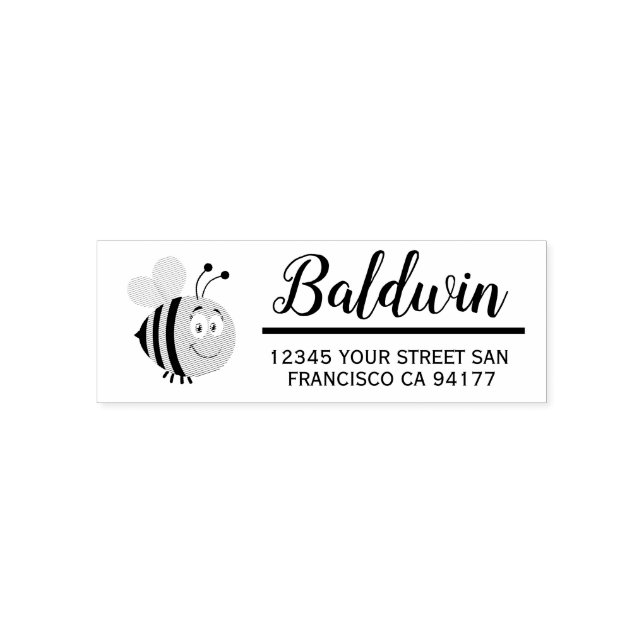 Niedliche Bienenrückgabe nach eigenem Vorbild Fami Permastempel (Design)