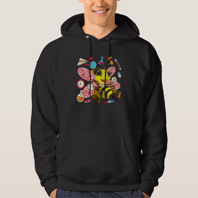 Niedliche Bienenschule Hoodie (Vorderseite)