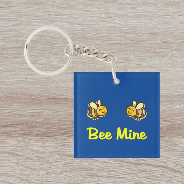 Niedliche Bienenstöcke rückwärts Hummeln dunkle Fa Schlüsselanhänger (Von Creator hochgeladen)