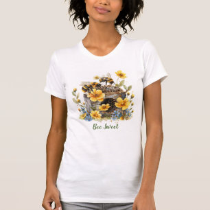 Niedliche Bienensüße Wildblume Frauenhemd T-Shirt