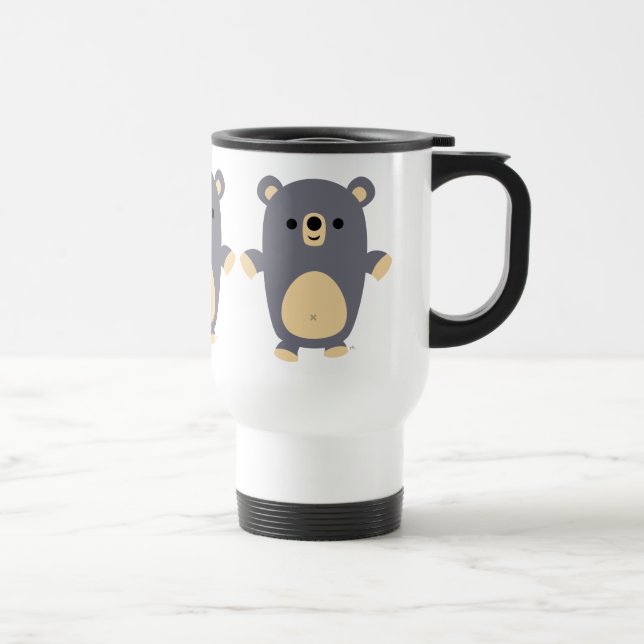 Niedliche Big Blue Cartoon Bear  Tasse (Rechts)