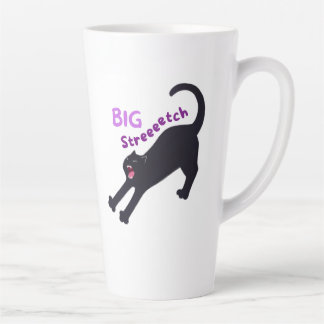 Niedliche Big Stretch Black Cat - Für Katzen Liebh Milchtasse