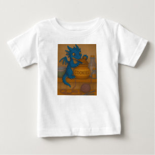 Niedliche Biggye-Baby-Blue-Sturm-Drachen-Cookies F Baby T-shirt