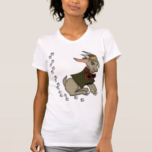 Niedliche Billy Goat mit Bowtie T-Shirt