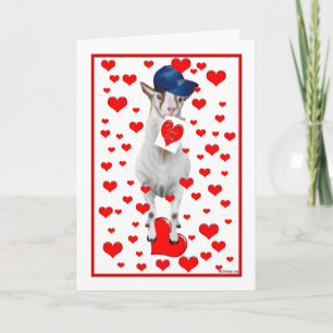 Niedliche Billy Goat Valentine Card Feiertagskarte