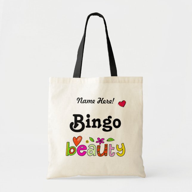 Niedliche Bingo Beauty Custom Bingo Spieler Tragetasche (Vorne)