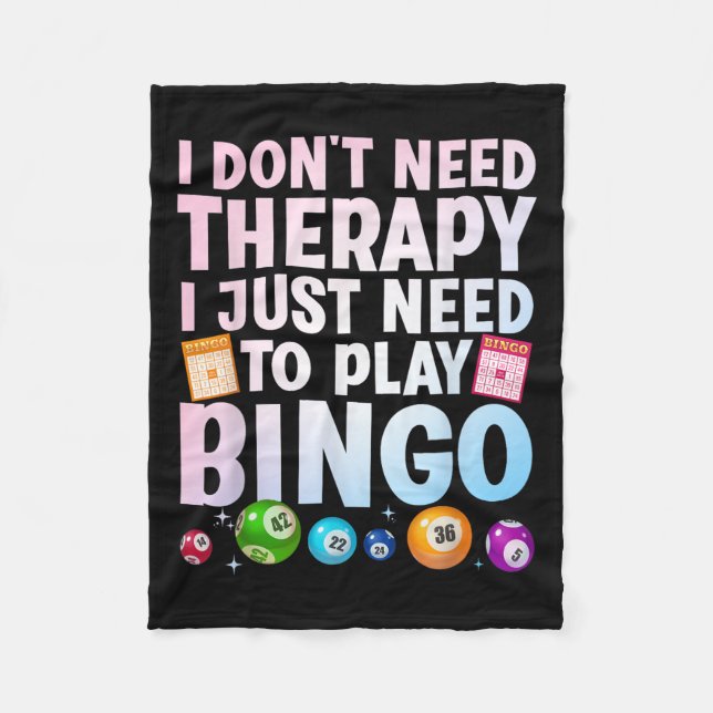 Niedliche Bingo-Neuheit für Männer Bingo Lover Bin Fleecedecke (Vorderseite)