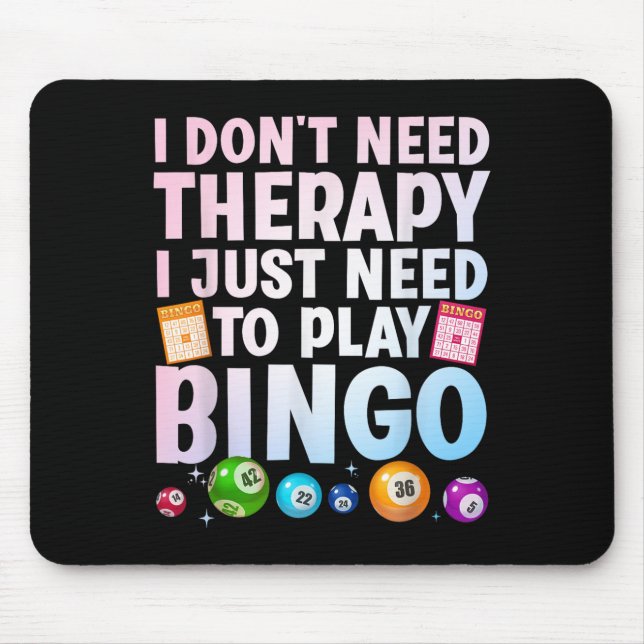 Niedliche Bingo-Neuheit für Männer Bingo Lover Bin Mousepad (Vorne)
