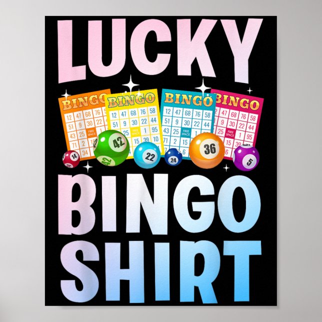 Niedliche Bingokunst für Männer SpielerBin Poster (Vorne)