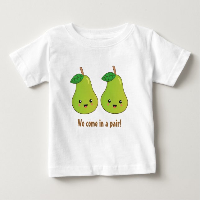 Niedliche Birnen Baby T-shirt (Vorderseite)