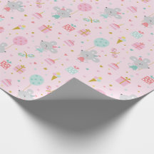 Niedliche Birthday Mouse mit Geschenken & Kuchen P