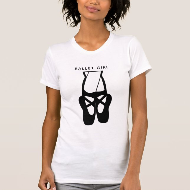 Niedliche Black Ballet Slippers En Pointe Ballet G T-Shirt (Vorderseite)