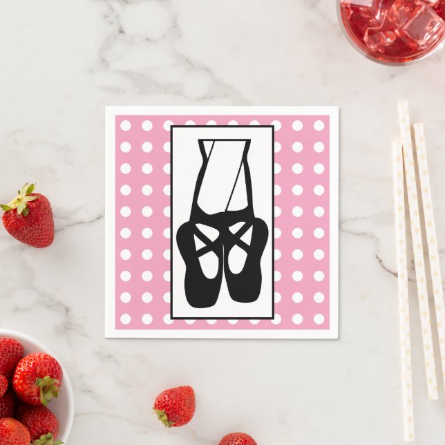 Niedliche Black Ballet Slippers und Pointe Serviette (Beispiel)