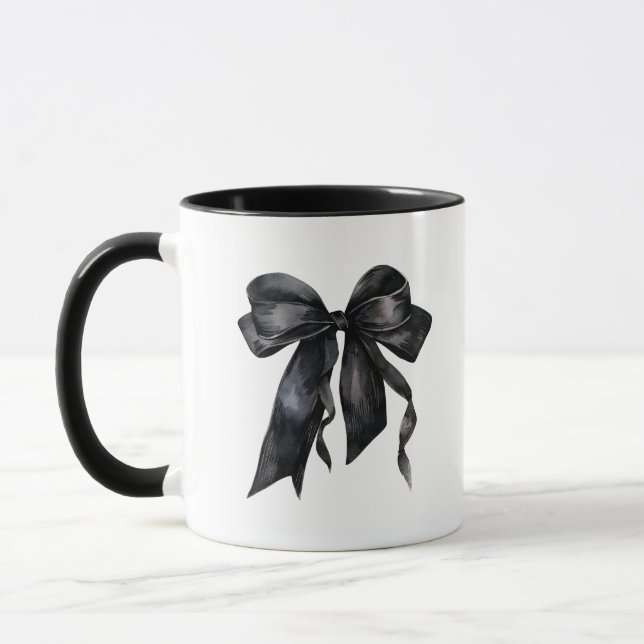 Niedliche Black Bow Design Halloween-Tasse Tasse (Links)