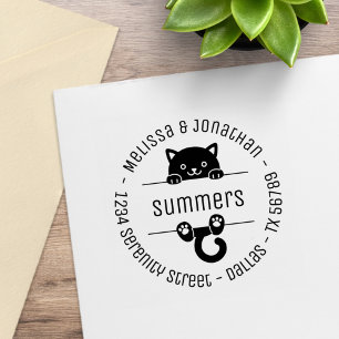 Niedliche Black Cat Coupé Familienstufe 2 Gummistempel