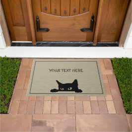 Niedliche Black Cat Custom Halloween Doormat Fußmatte