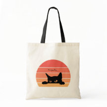 Niedliche Black Cat Reusable Trick oder Treat Bag