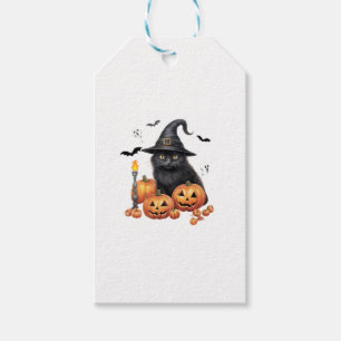 Niedliche Black Cat Witch Hat Pumpkin Pet Besitzer Geschenkanhänger