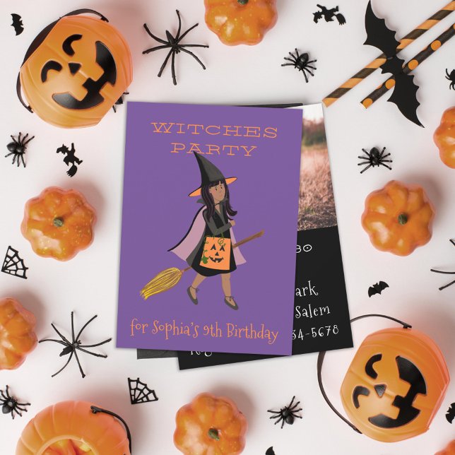 Niedliche Black-Hexe-Geburtstagsparty Einladung (Von Creator hochgeladen)