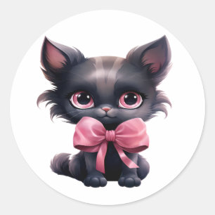 Niedliche Black Kitten Stickers