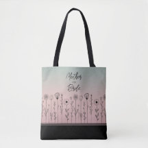 Niedliche Black Rose Gold Blume Doodles Bridal