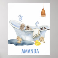 Niedliche Blase Bath Welpen Kitten Bath Decke