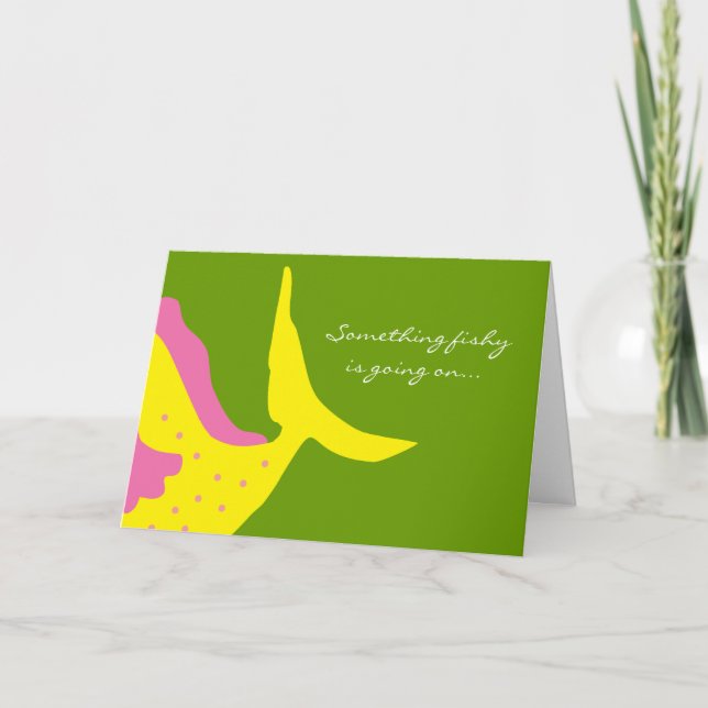 Niedliche Blase Fisch Weihnachtskarte Feiertagskarte (Vorderseite)