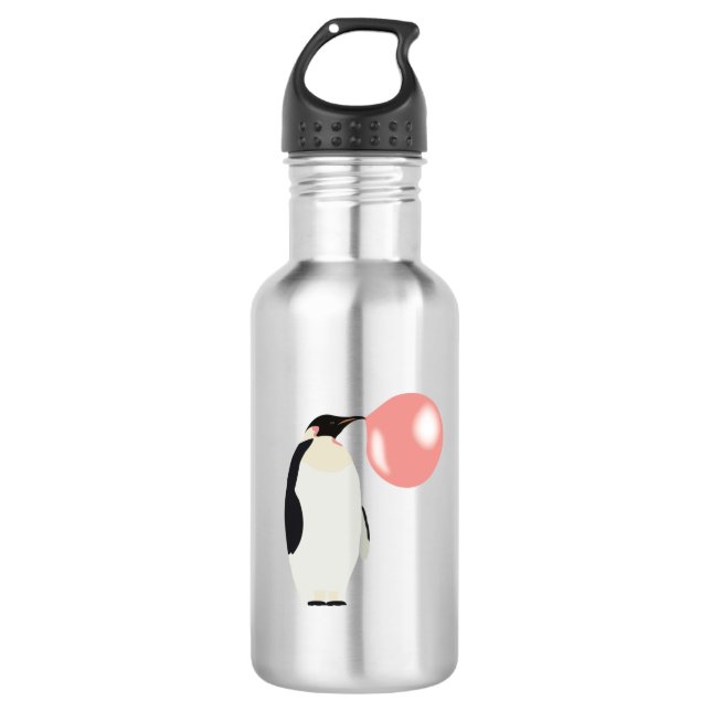 Niedliche Blase Gum Pinguin Blasen Blase Edelstahlflasche (Vorderseite)