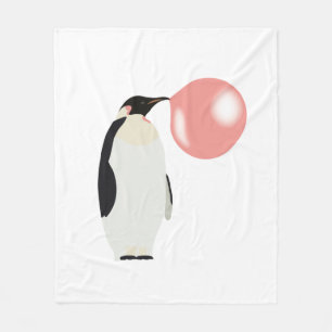 Niedliche Blase Gum Pinguin Blasen Blase Fleecedecke