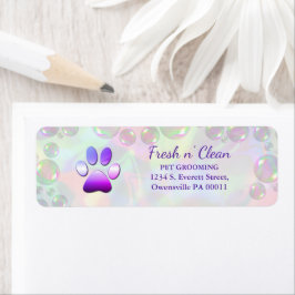 Niedliche Blasen Dog Paw Grooming Service