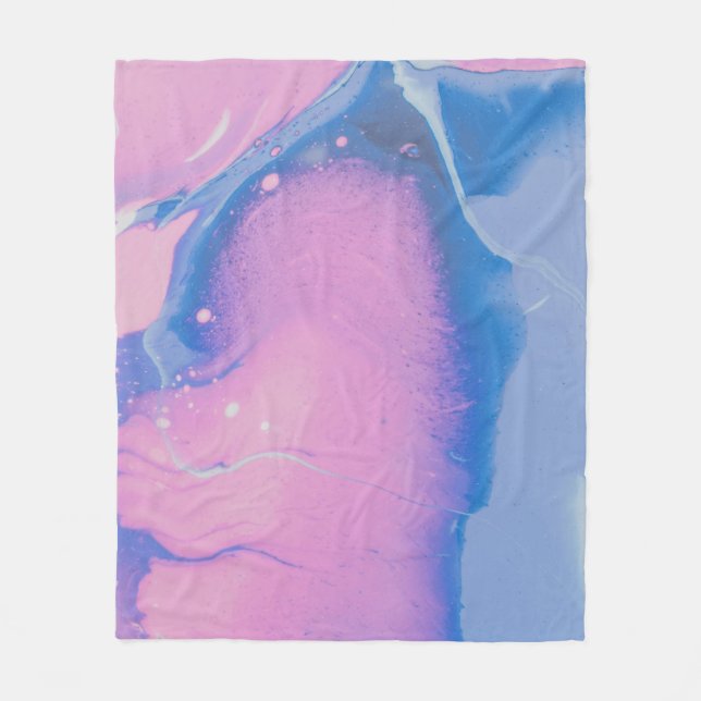 NIEDLICHE BLAU- UND PASTELFARBE FLEECEDECKE (Vorderseite)