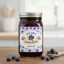 Niedliche Blaubeere behält DIY Canning Food Label Kinderetiketten