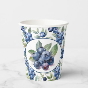 Niedliche Blaubeeren Pappbecher