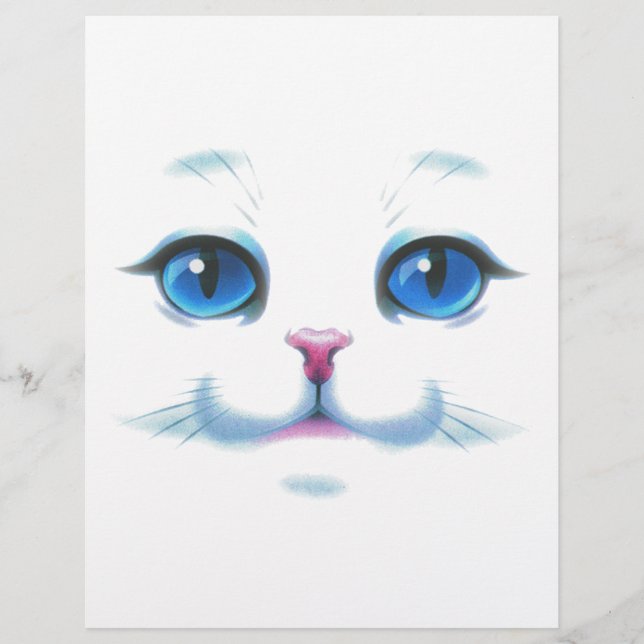 Niedliche blaue Augen der Katze (Vorderseite)