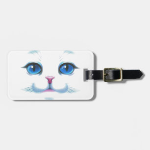 Niedliche blaue Augen der Katze Gepäckanhänger