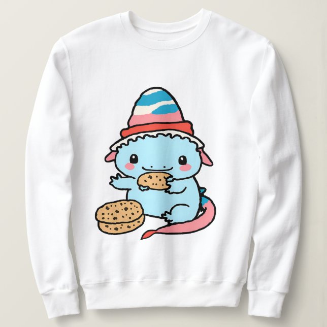 niedliche blaue Axolotmen Weihnachten Sweatshirt (Design vorne)