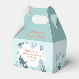 Niedliche blaue Boys unter dem Meereswasser Farbe  Geschenkschachtel