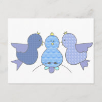 Niedliche Blaue Muster Vögel mit Geheimnis