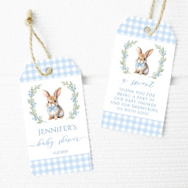 Niedliche blaue Ostersonnige Dusche Danke für Tags Geschenkanhänger