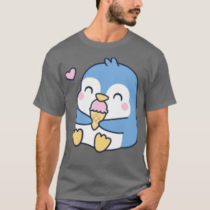 Niedliche Blaue Pinguine Lieben Ice Creme T-Shirt