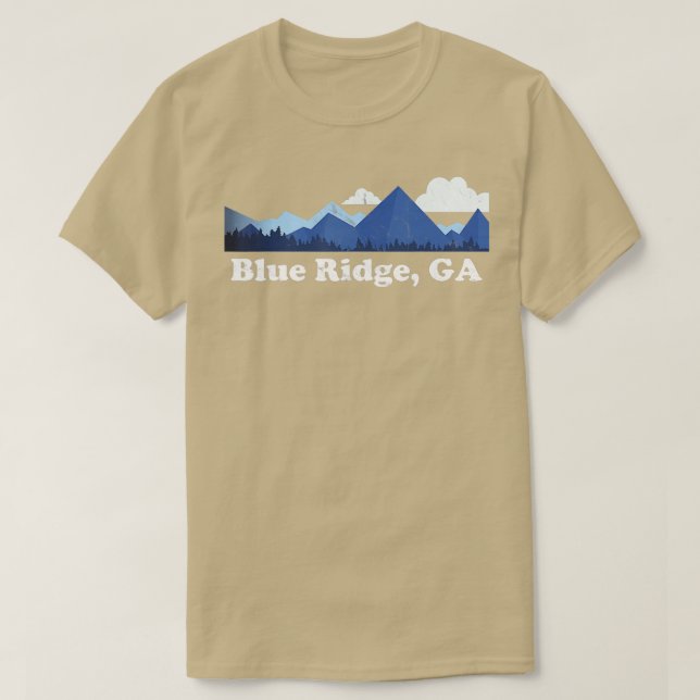 Niedliche blaue Ridge Georgia Berge GA Retro Disto T-Shirt (Design vorne)